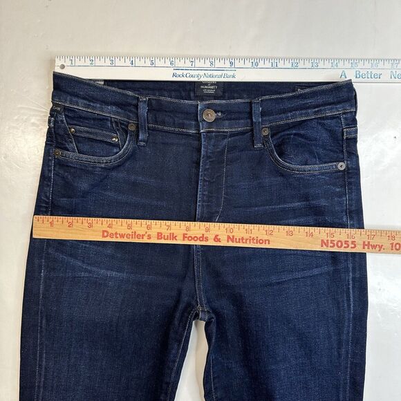 Citizens Of Humanity Rocket High Rise Skinny Ankle Jeans Sz 28 Blue Denim Fray - Picture 6 of 13